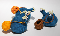 hand-made, crocheted toys